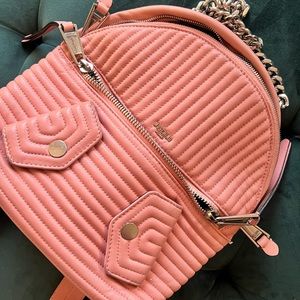 Pink Moschino Calfskin Backpack